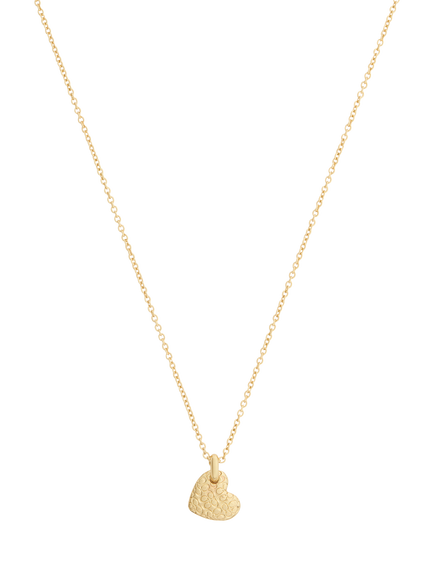 Coach Textured Heart Necklace, Gold, Gold