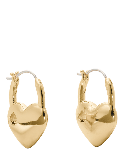 kate spade new york Heart Spade Huggie Earrings, Gold, Gold