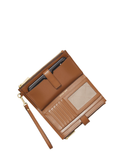 Michael Kors Jet Set Monogram Wristlet Purse, Brown - view 2, Brown