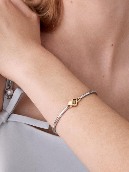 kate spade new york Heart Spade Bangle, Mixed Metal, Mixed Metal