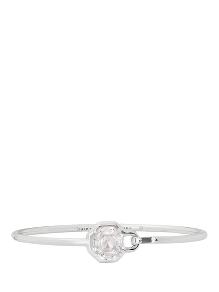kate spade new york Octagon Stone Bangle, Clear/Silver, Clear/Silver