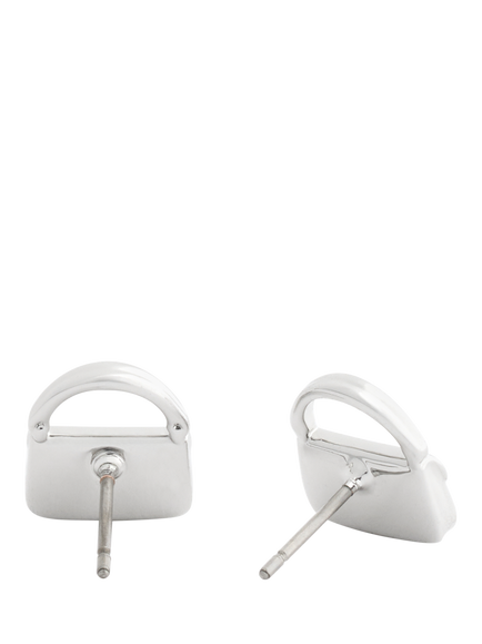 Coach Pavé Tabby Bag Stud Earrings, Crystal Silver - view 2, Crystal Silver
