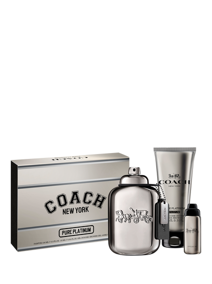 Coach Men Pure Platinum Parfum 60ml Fragrance Gift Set, 