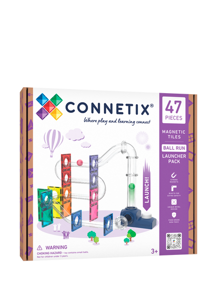Connetix Ball Run Launcher Pack Set, 47 Piece, Multi