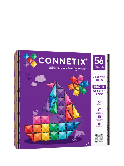 CONNETIX Bright Starter Pack, 56 Pieces, Multi
