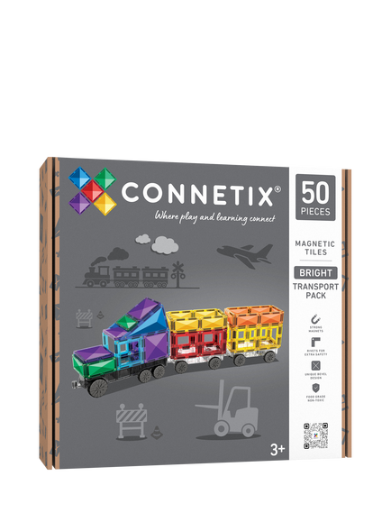CONNETIX Bright Transport Pack, 50 Pieces, Multi