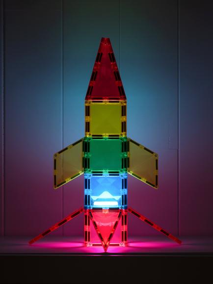 Connetix Light Up Rocket, 30 Piece Set - view 2, Multi