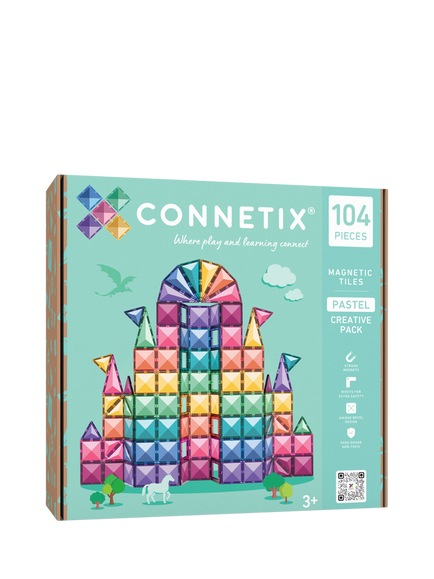CONNETIX Pastel Creative Pack, 104 Pieces, Multi