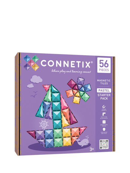 CONNETIX Pastel Starter Pack, 56 Pieces, Multi