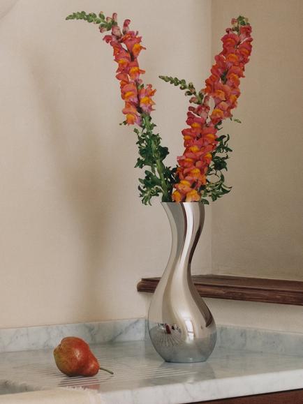 Georg Jensen Cobra Stainless Steel Vase, H33cm - view 2, Stainless Steel
