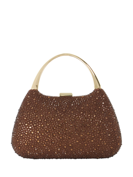 Dune Beamings Embellished Clutch Bag, Bronze - view 2, Bronze