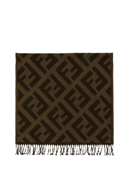 Pre-loved Fendi Zucca Print Scarf, Green, Green