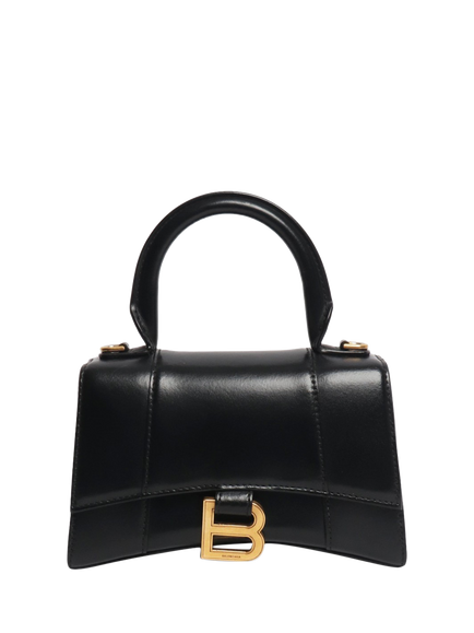 Pre-loved Balenciaga Hourglass Leather 2-Way Bag, Black, Black