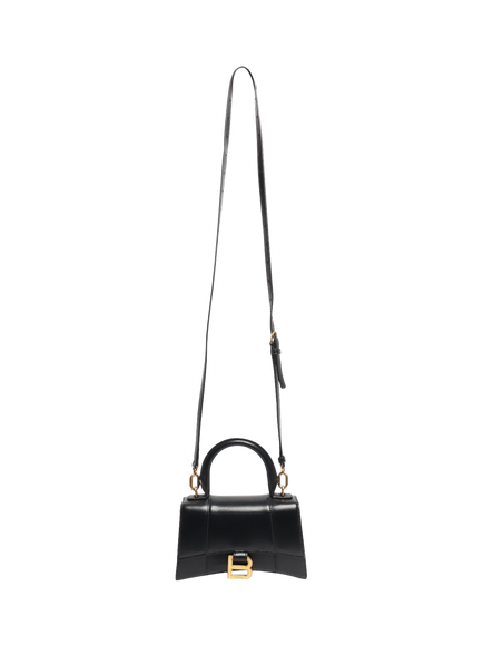 Pre-loved Balenciaga Hourglass Leather 2-Way Bag, Black - view 2, Black