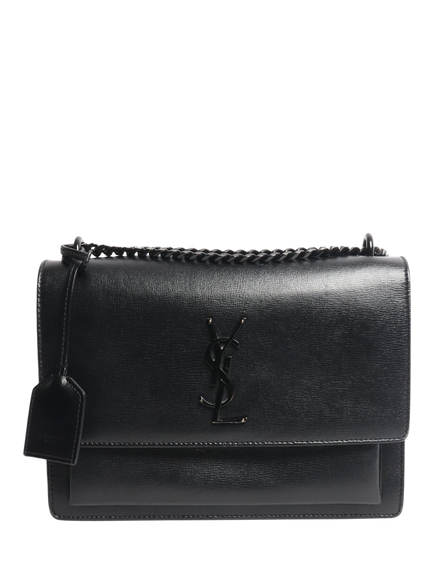 Pre-loved SAINT LAURENT Medium Sunset Bag, Black, Black