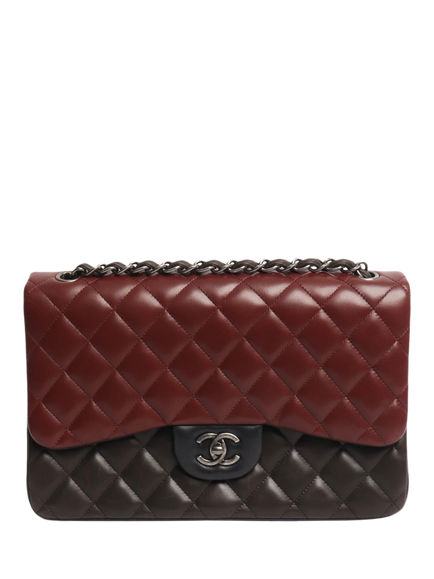 Pre-loved CHANEL 2013 Jumbo Diamond-Quilted Lambskin Classic Double Flap Shoulder Bag, Multi, Multi