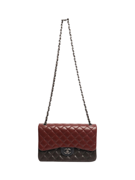 Pre-loved CHANEL 2013 Jumbo Diamond-Quilted Lambskin Classic Double Flap Shoulder Bag, Multi - view 2, Multi