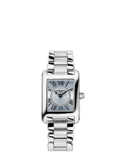 Frederique Constant FC-200LBMC26B Women's Clous de Paris Bracelet Strap Watch, Light Blue, Light Blue