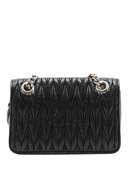 Pre-loved Miu Miu Matelassé Leather Chain Bag, Black - view 2, Black