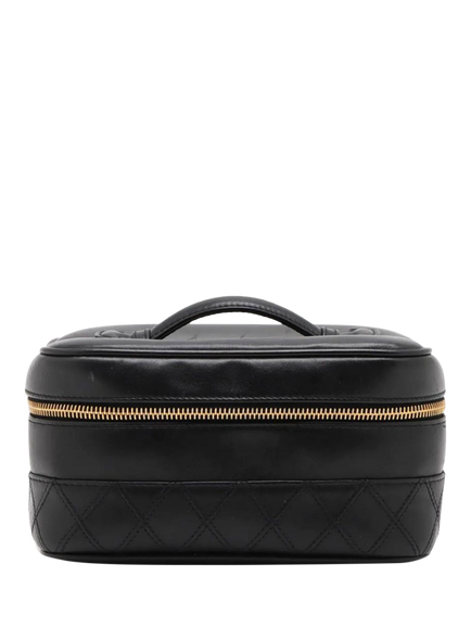 Pre-loved CHANEL Vintage 1996 Vanity Bag, Black, Black