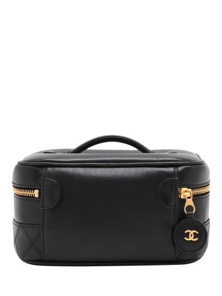 Pre-loved CHANEL Vintage 1996 Vanity Bag, Black - view 2, Black