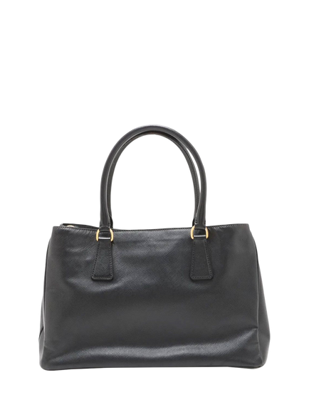Pre-loved Prada Saffiano Lux Leather 2-Way Bag, Black - view 2, Black