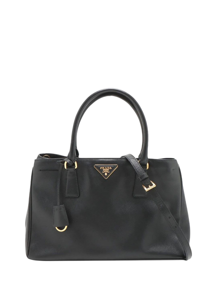 Pre-loved Prada Saffiano Lux Leather 2-Way Bag, Black, Black