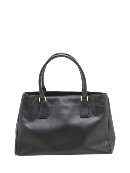 Pre-loved Prada Saffiano Lux Leather 2-Way Bag, Black - view 2, Black