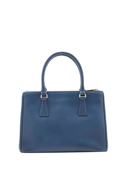 Pre-loved Prada Saffiano Leather Galleria 2-Way Bag, Blue - view 2, Blue