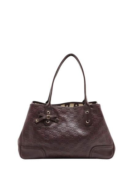 Pre-loved GUCCI Guccissima Leather Shoulder Bag, Dark Brown - view 2, Dark Brown