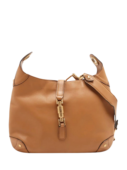 Pre-loved GUCCI Leather Jackie Bag, Brown, Brown