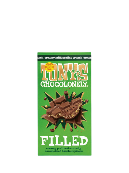 Tony's Chocolonely Hazelnut Crunch Filled Bar, 127g, Multi Multi