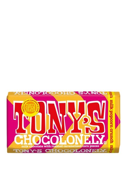 Tony's Chocolonely Milk Chocolate Popcorn Crunch, 180g, Multi Multi