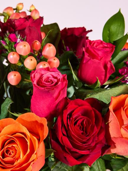 John Lewis Roses & Prosecco Hand Tied Bouquet - view 2, Blue Royal