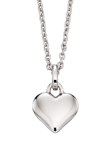 Little Star Kids' Mia Small Heart Pendant, Silver