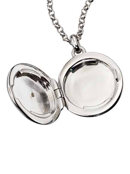 Little Star Kids' Adriana Locket Necklace, Silver - view 2, Silver