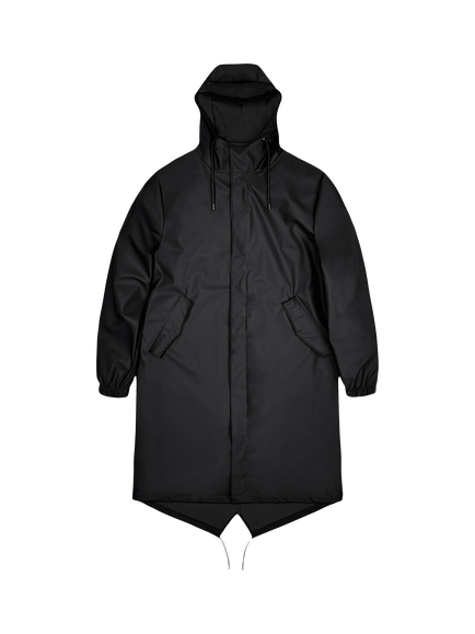 Rains Unisex Fishtail Parker Raincoat, Black - view 2, Black