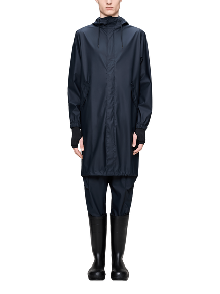 Rains Unisex Fishtail Parker Raincoat, Navy, Navy