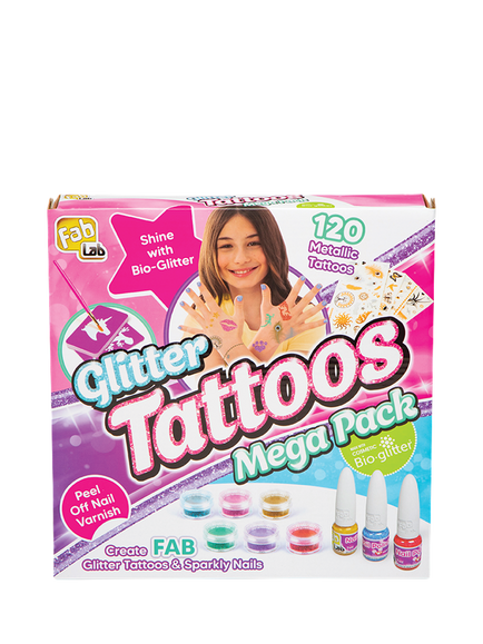 Fablab Glitter Tattoos Mega Kit, Multi
