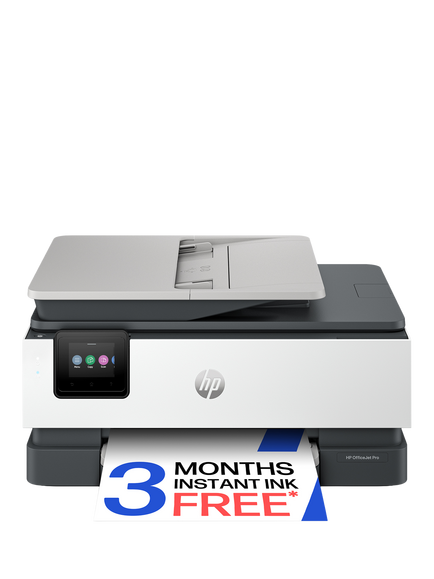 HP OfficeJet Pro 8122 All-in-One Wireless Printer with Touch Screen, HP Instant Ink Compatible, White Grey, White Grey