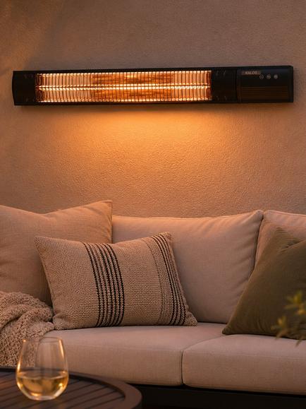 KETTLER Kalos Ibiza 2000W Electric Wall/Ceiling Patio Heater - view 2, Grey Slate