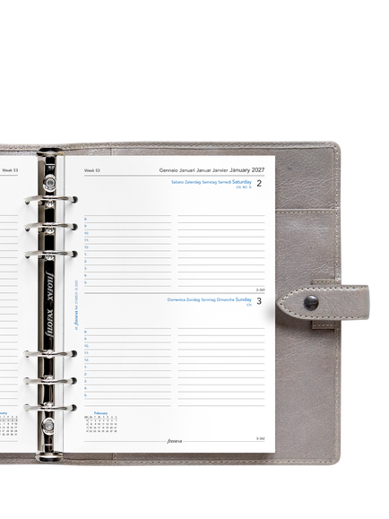 Filofax A5 Day Day per Page 2027 Diary Refill, Multi - view 2, Multi Multi