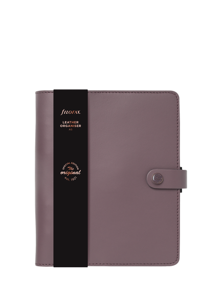 Filofax A5 Original Leather Organiser, Rose Quartz, Multi Multi