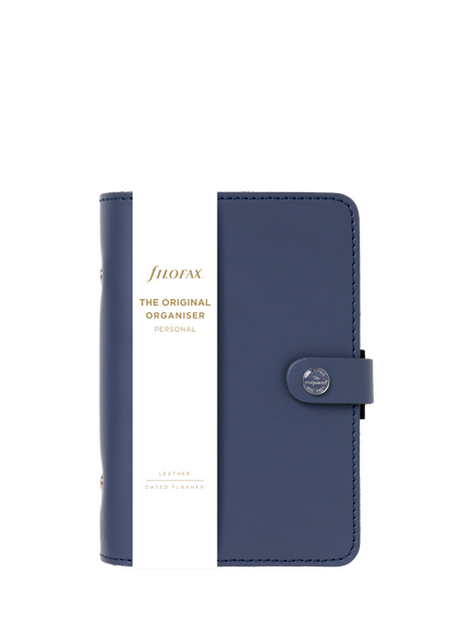 Filofax A5 Original Leather Personal Organiser, Midnight Blue, Blue