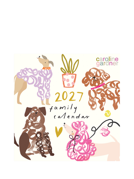 Caroline Gardner Dogs Family Organiser Calendar 2027, Multi