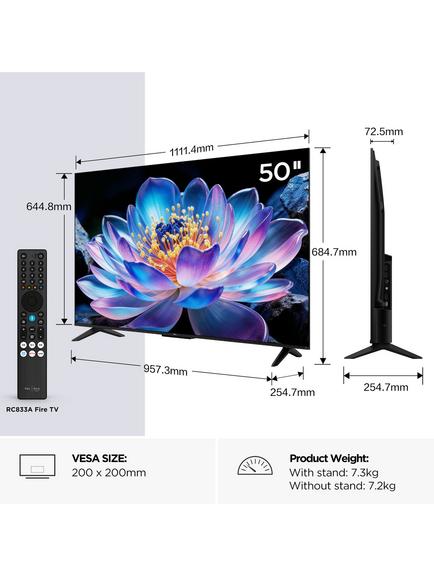 TCL 50V6D-UK (2026) LED HDR 4K Ultra HD Smart Fire TV with Dolby Atmos, 50 inch, Black - view 2, Black