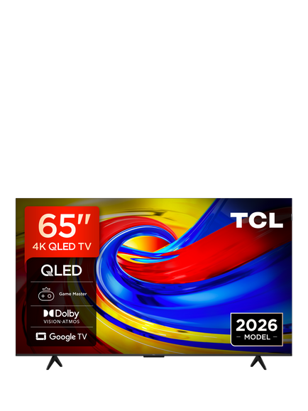 TCL 65P7L-UK (2026) QLED HDR 4K Ultra HD Smart TV, 65 inch  with Dolby Atmos, Black, Black