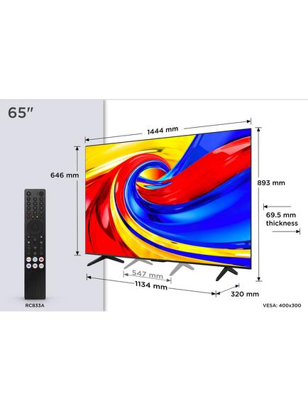 TCL 65P7L-UK (2026) QLED HDR 4K Ultra HD Smart TV, 65 inch  with Dolby Atmos, Black - view 2, Black