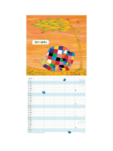 Portico Elmer 2027 Square Wall Calendar 2027 - view 2, Multi