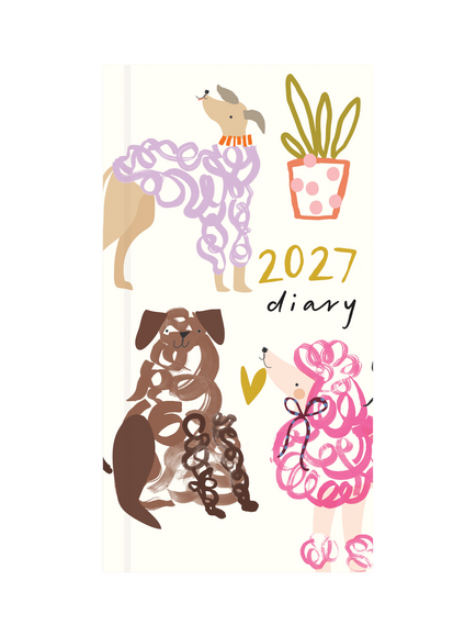Caroline Gardner Dogs Slim Diary 2027, Multi